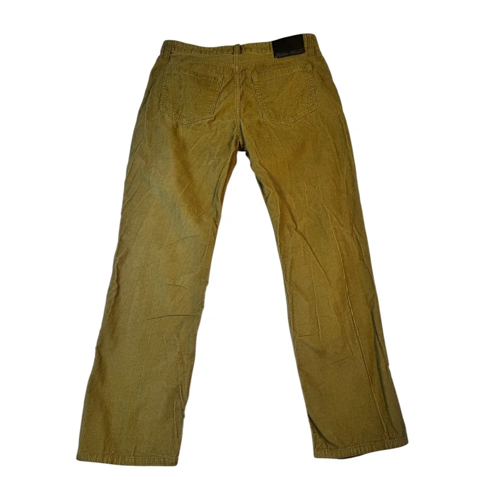 Eddie Bauer Mens Corduroy Pants 36x32 Tan 100 Cotton Casual‎ Workwear Trousers